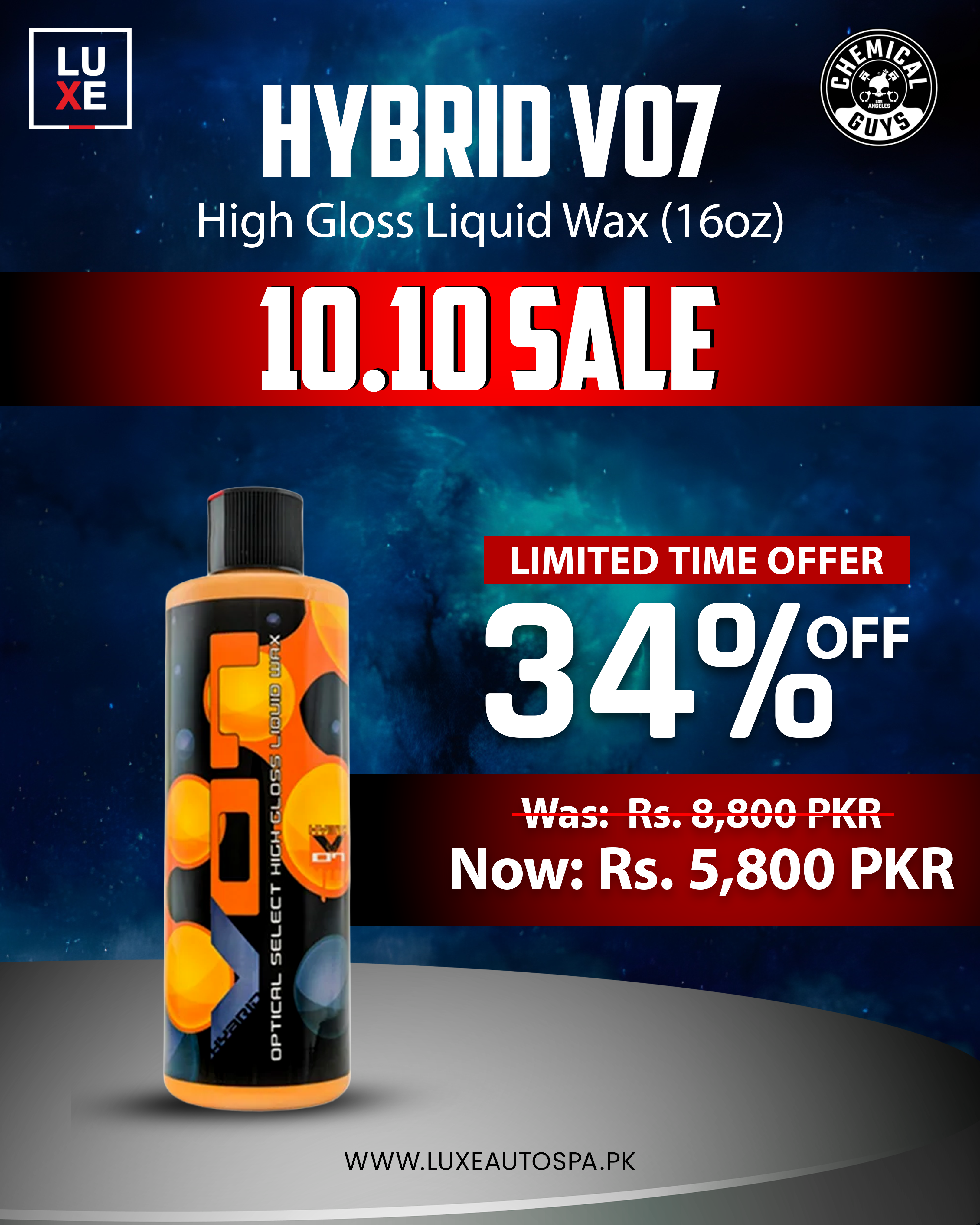 Chemical Guys Hybrid V07 High Gloss Liquid Wax (16oz)