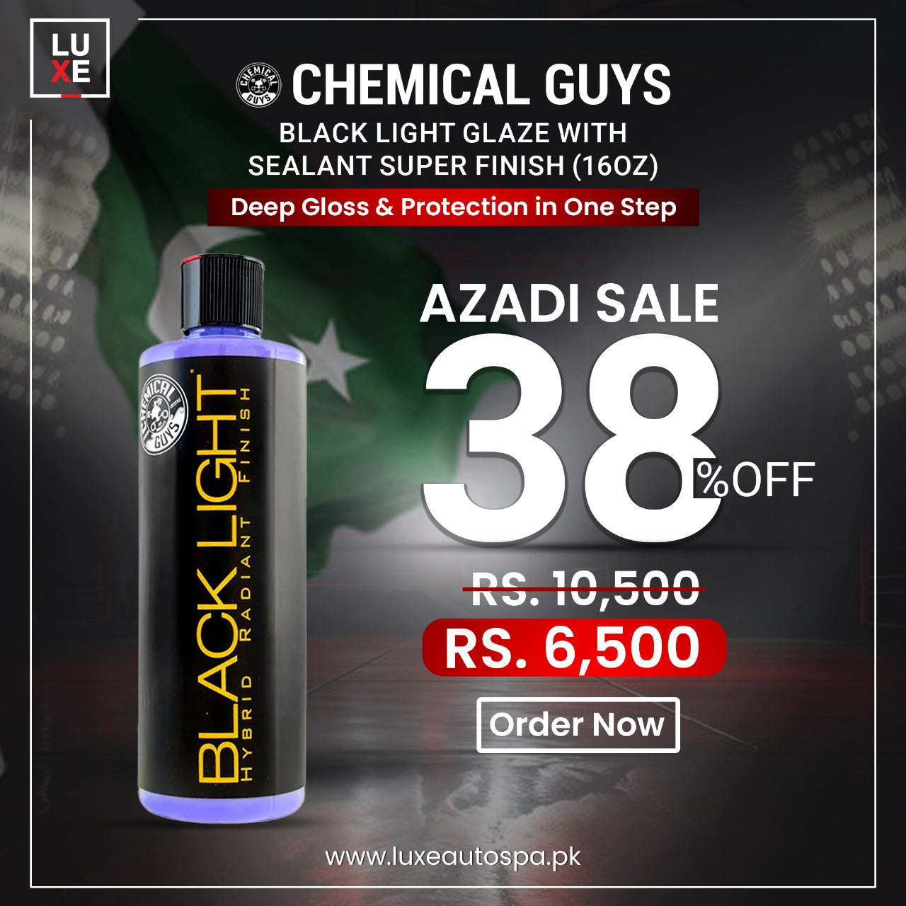 Chemical Guys Black Light Glaze with Sealant (16 oz)
