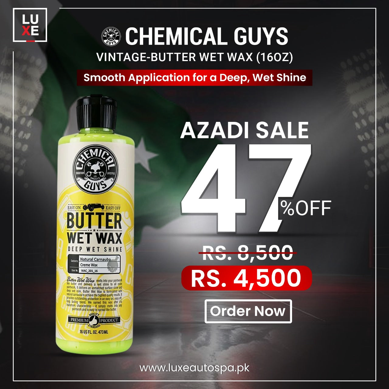 Chemical Guys Vintage-Butter Wet Wax (16 oz)