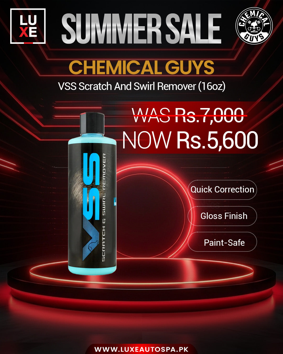 Chemical Guys VSS One-Step Scratch & Swirl Remover Compound Polish (16oz)