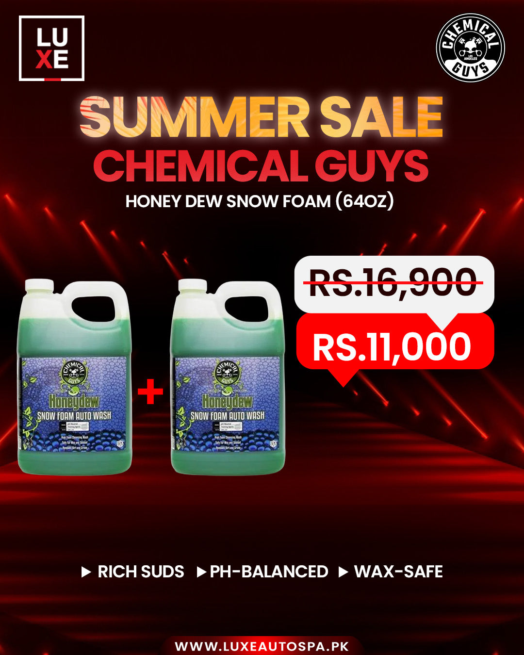 Chemical Guys Honey Dew Snow Foam (64 oz) + Chemical Guys Honey Dew Snow Foam (64 oz)