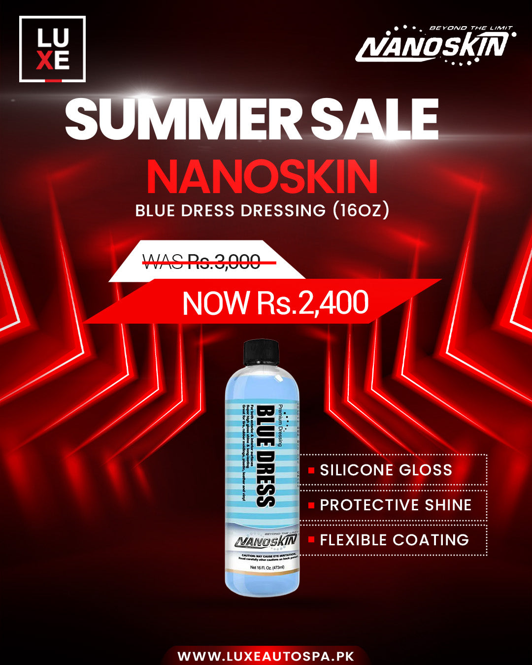 Nanoskin Blue Dress Premium Dressing Silicone (16oz) upto 1:5