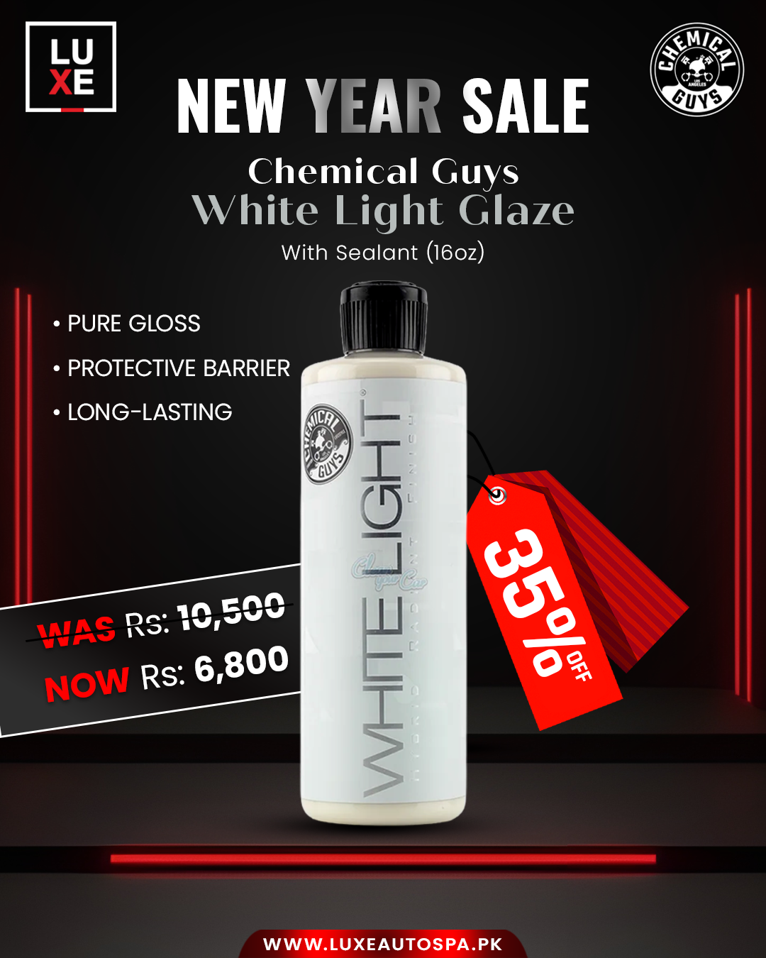 Chemical Guys White Light Glaze with Sealant (16 oz)