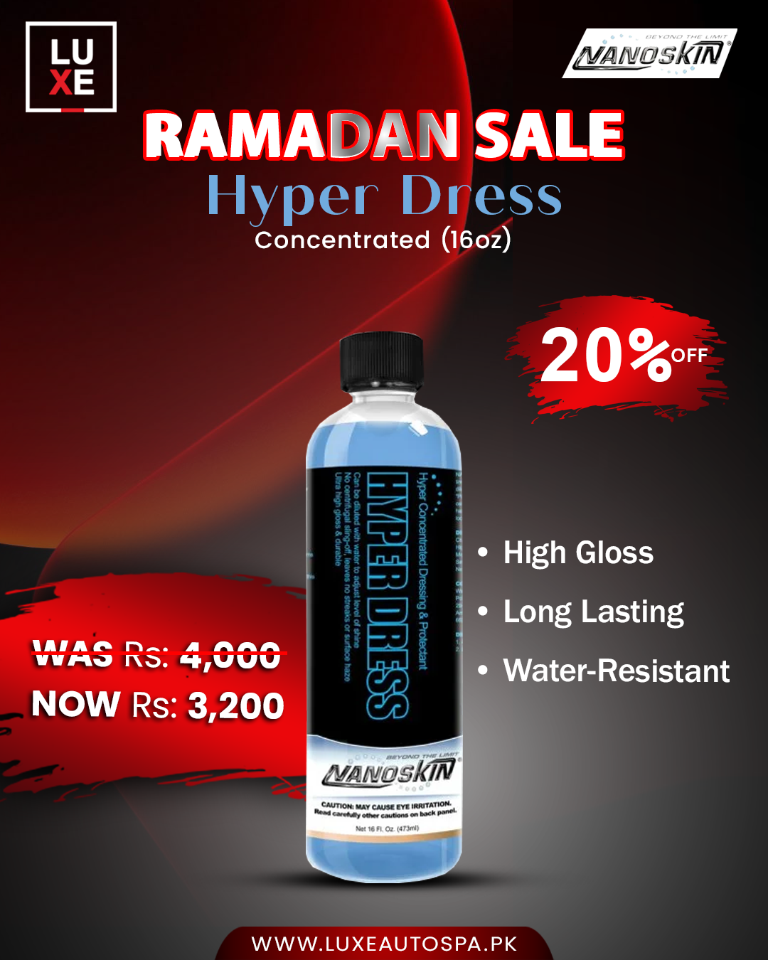 NanoSkin Hyper Dress HyperConcentrated Dressing & Protectant (16oz) 1:10