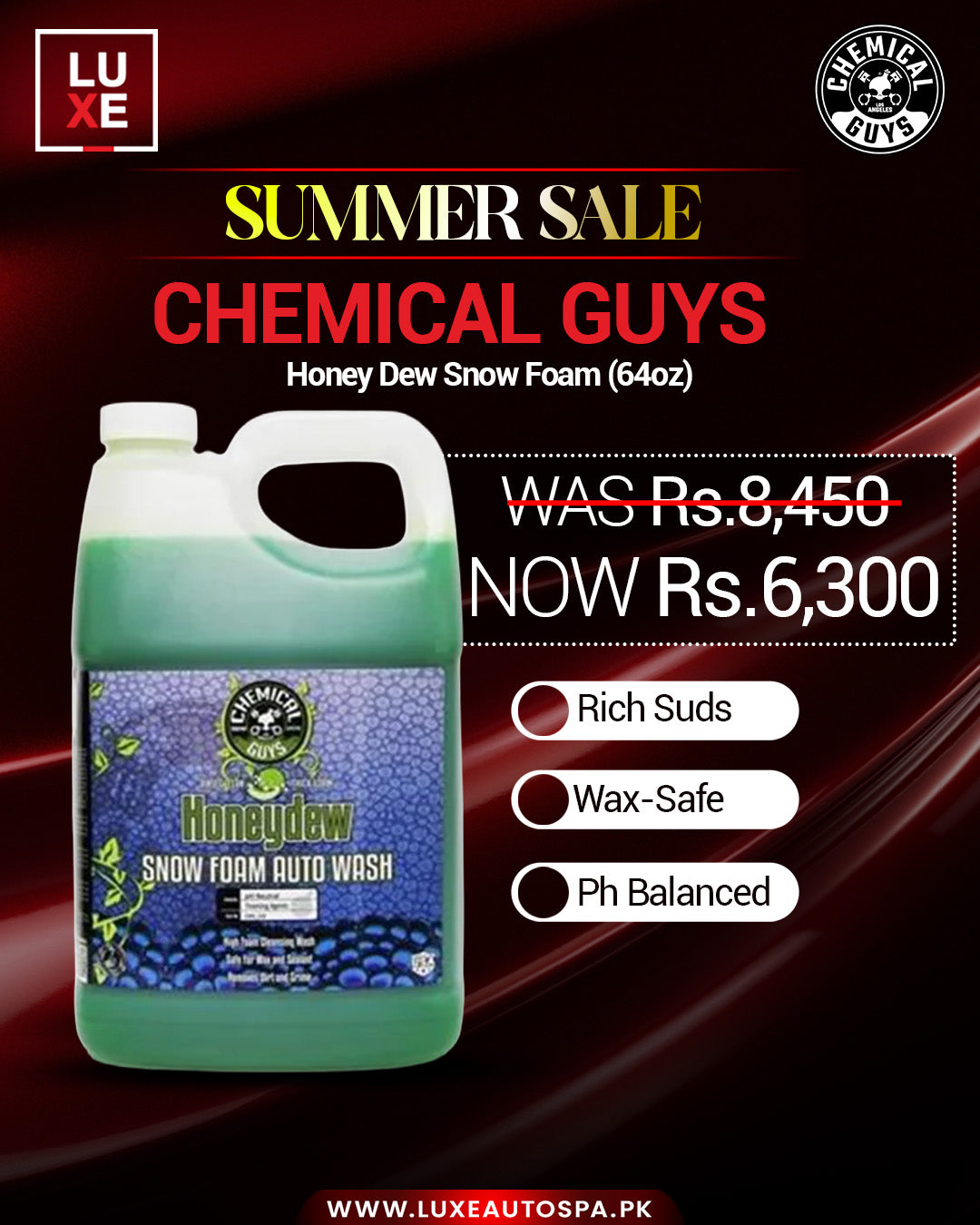 Chemical Guys Honey Dew Snow Foam (64 oz)