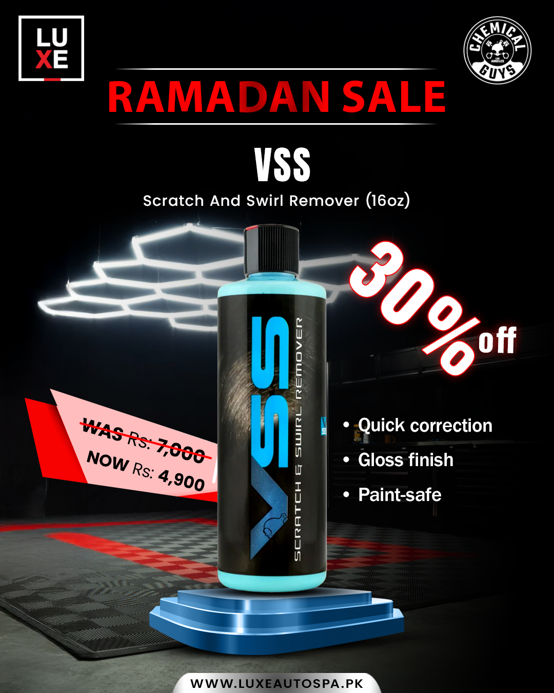 Chemical Guys VSS One-Step Scratch & Swirl Remover Compound Polish (16oz)