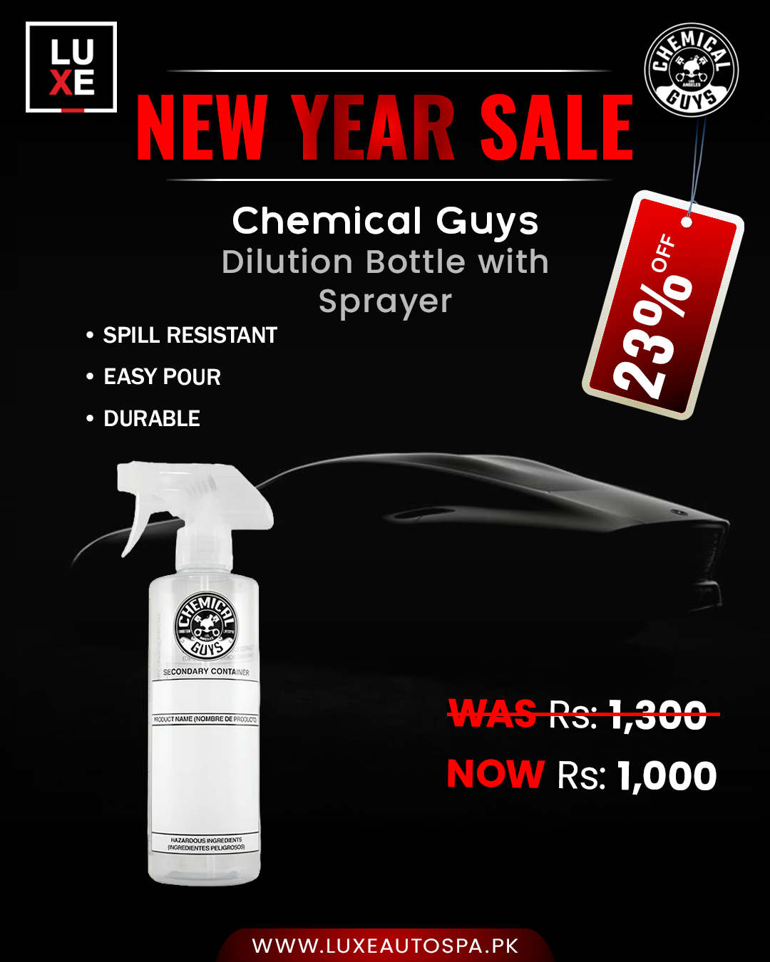 SECONDARY CONTAINER DILUTION  BOTTLE (16 oz)