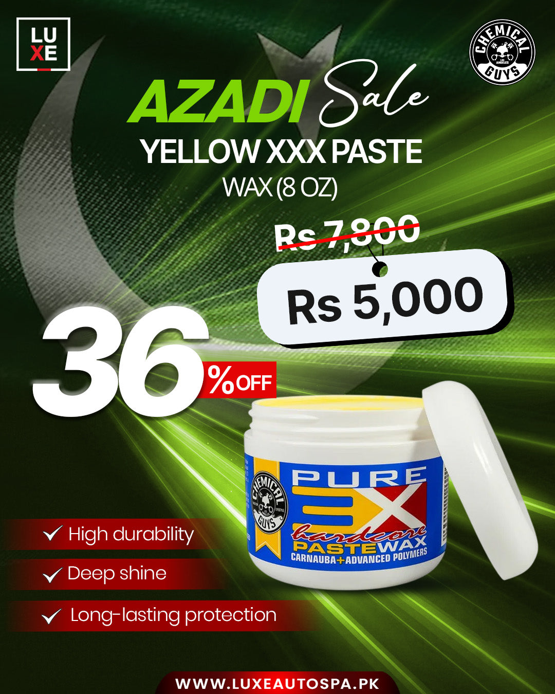 Pure 3X Hardcore Carnauba Paste Wax