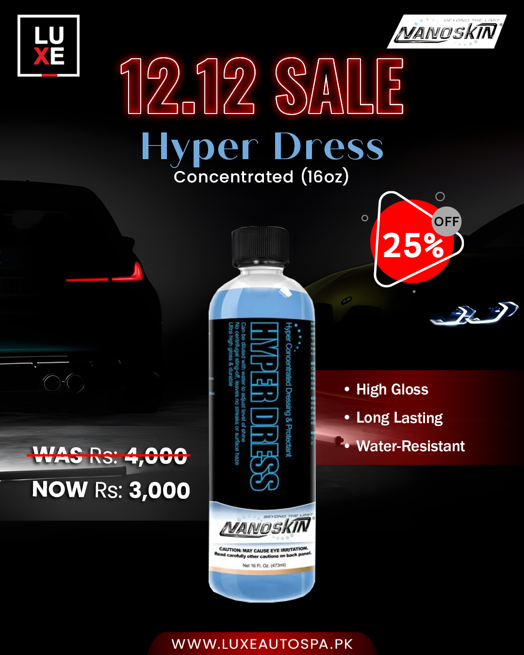 NanoSkin Hyper Dress HyperConcentrated Dressing & Protectant (16oz) 1:10