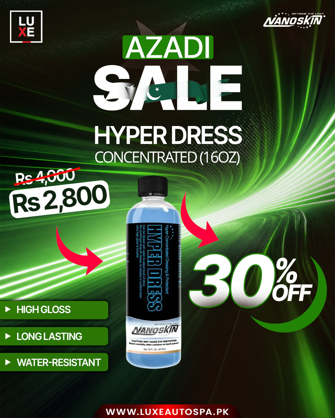 NanoSkin Hyper Dress HyperConcentrated Dressing & Protectant (16oz) 1:10