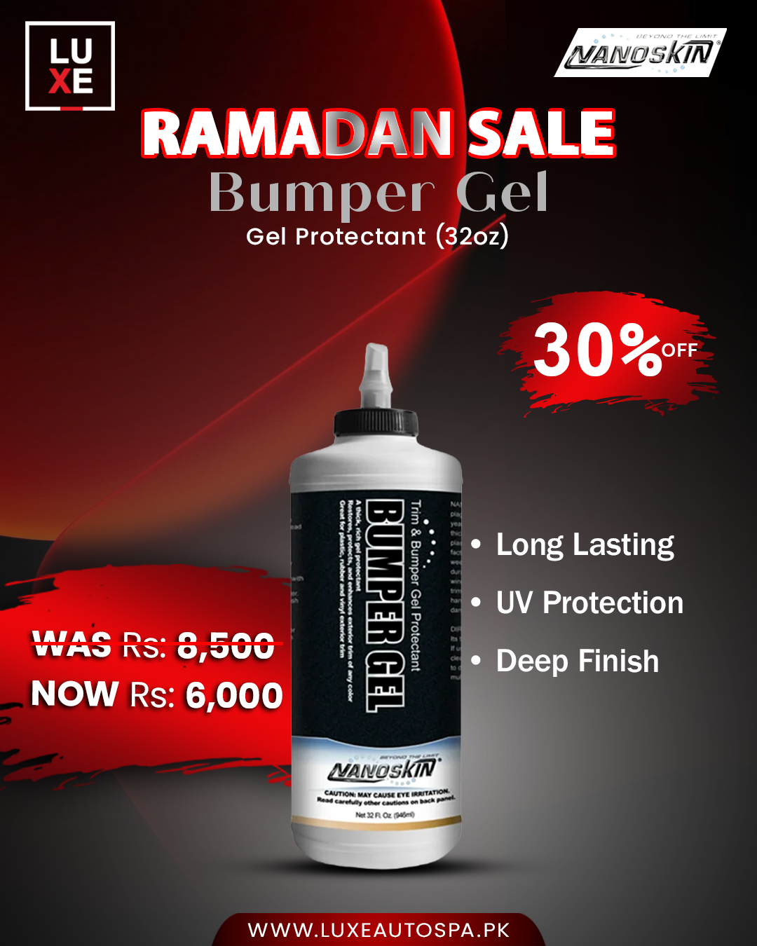 Nanoskin Tyre & Bumper Gel (1 Liter – 32oz)