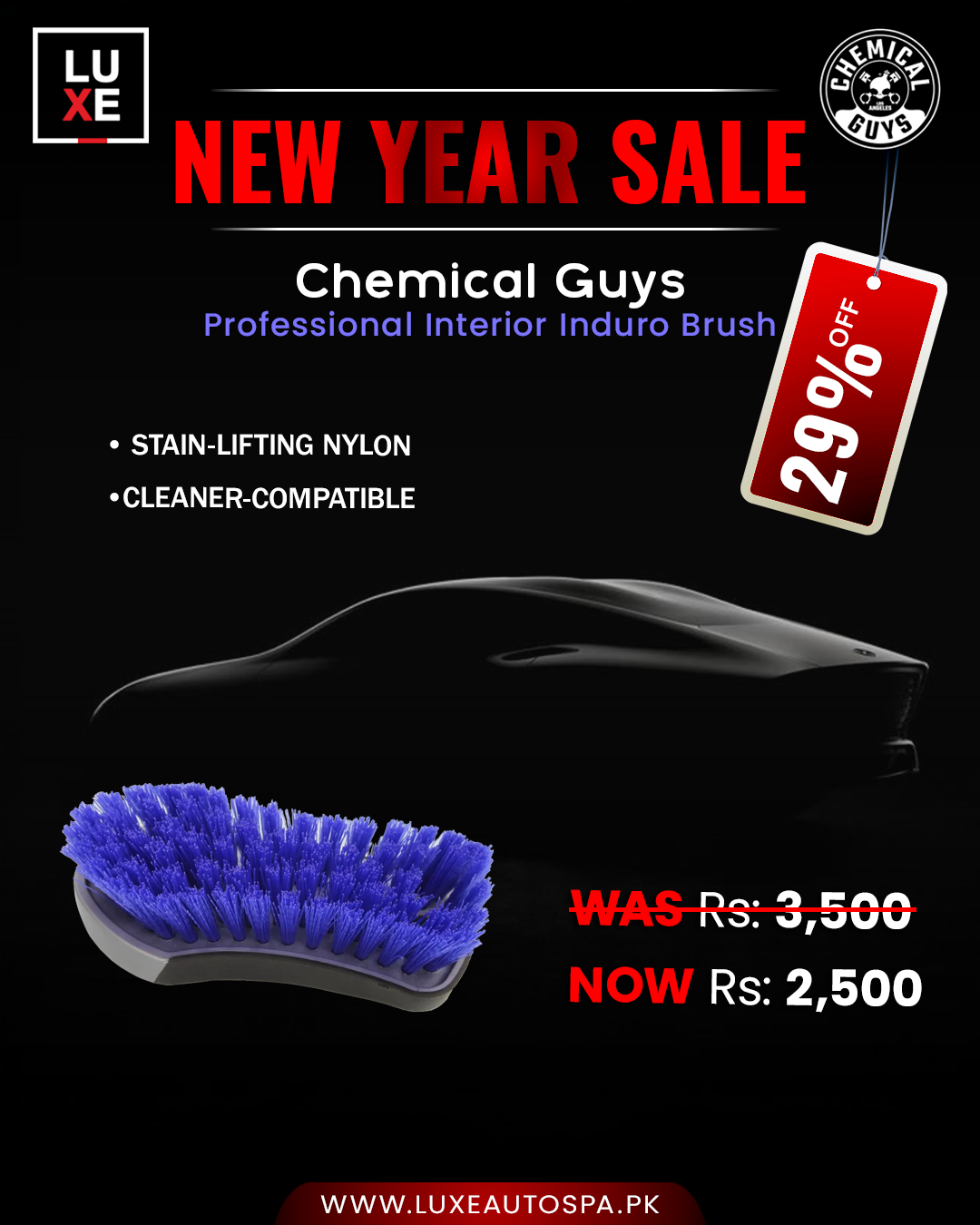 Chemical Guy Professional Interior Induro Brush