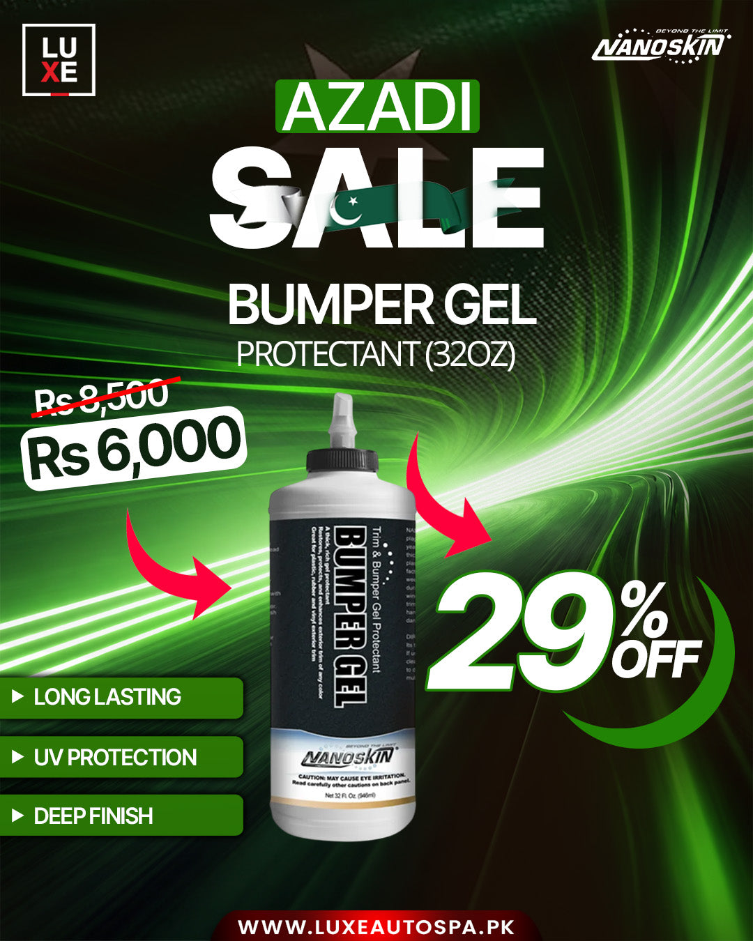 Nanoskin Tyre & Bumper Gel (1 Liter – 32oz)