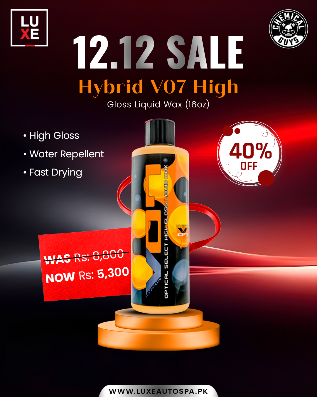 Chemical Guys Hybrid V07 High Gloss Liquid Wax (16oz)