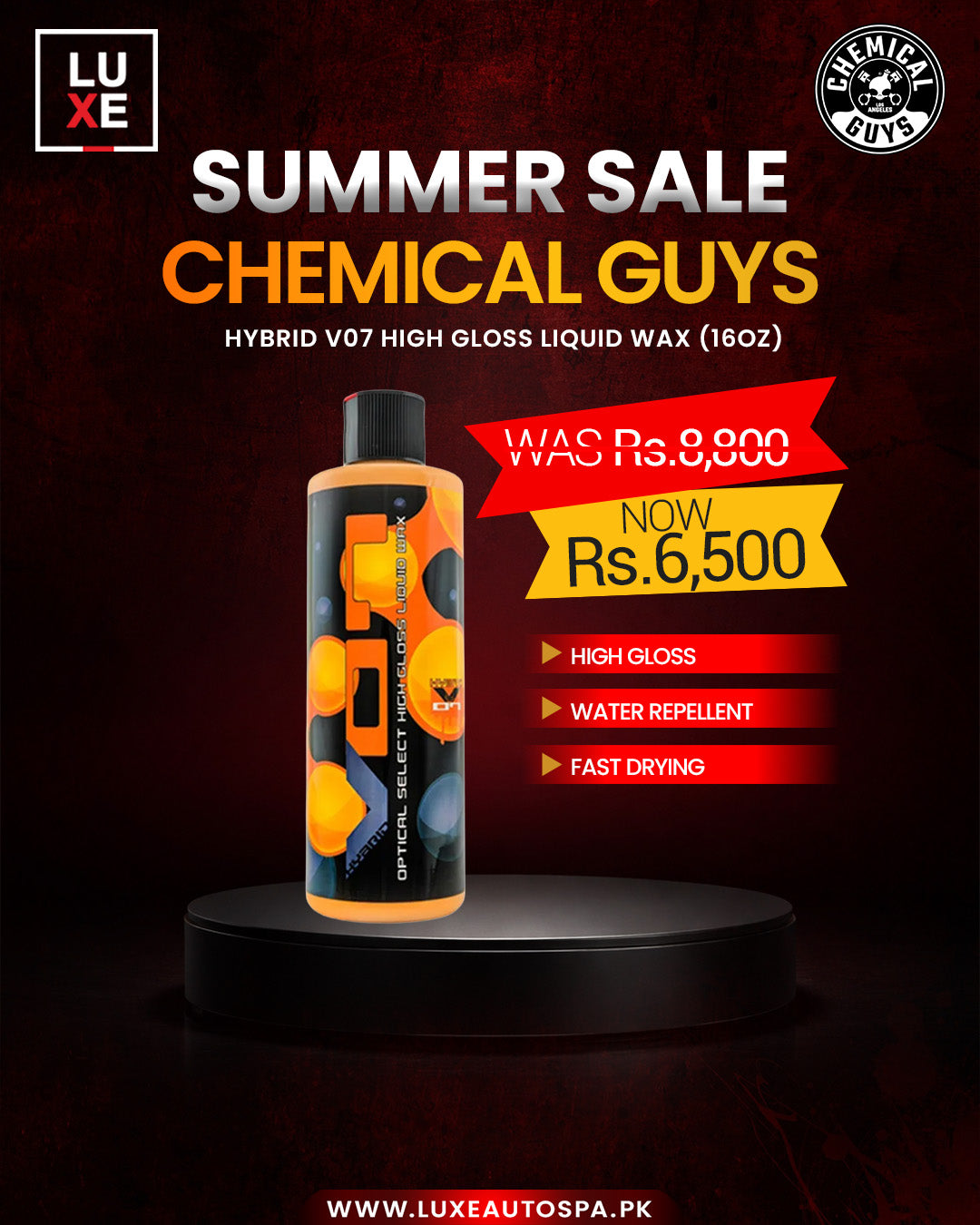 Chemical Guys Hybrid V07 High Gloss Liquid Wax (16oz)