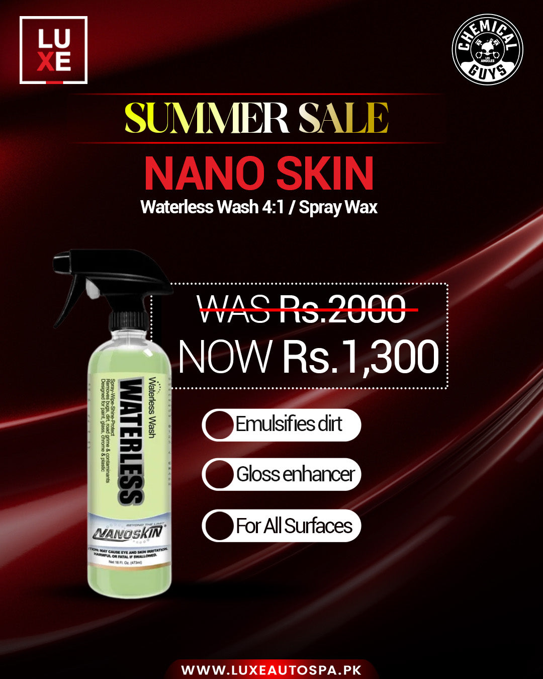 Nanoskin Waterless Waterless Wash (16oz)