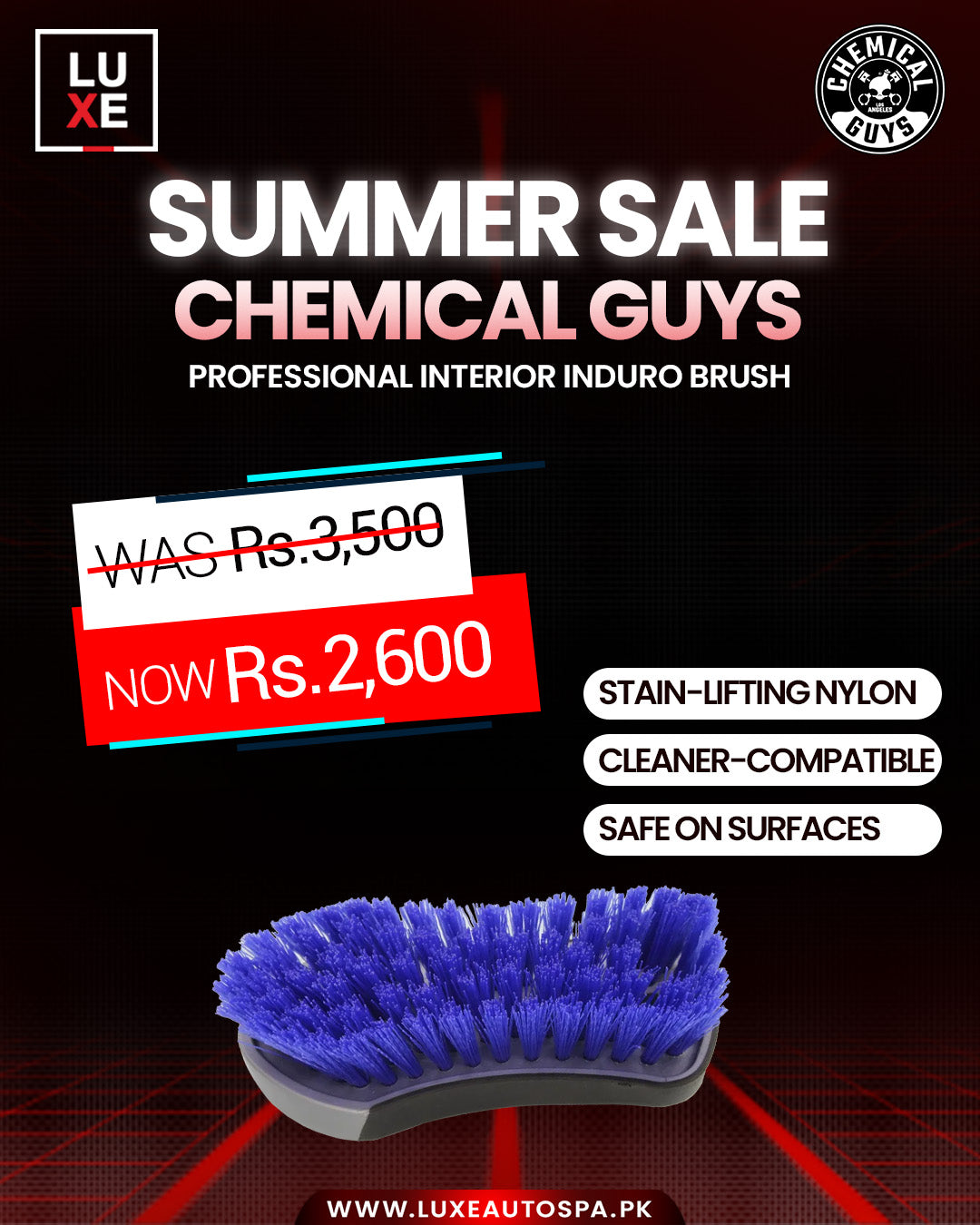 Chemical Guy Professional Interior Induro Brush