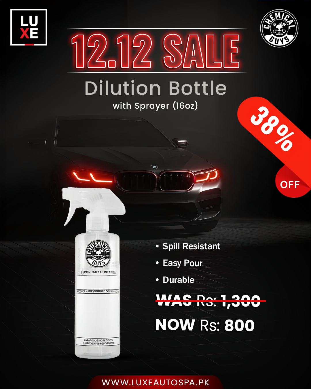 SECONDARY CONTAINER DILUTION  BOTTLE (16 oz)