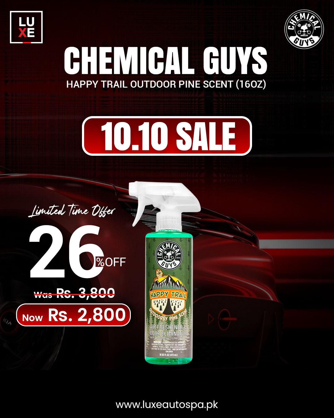 Chemical Guys Happy Trail Outdoor Pine Scent (16oz)