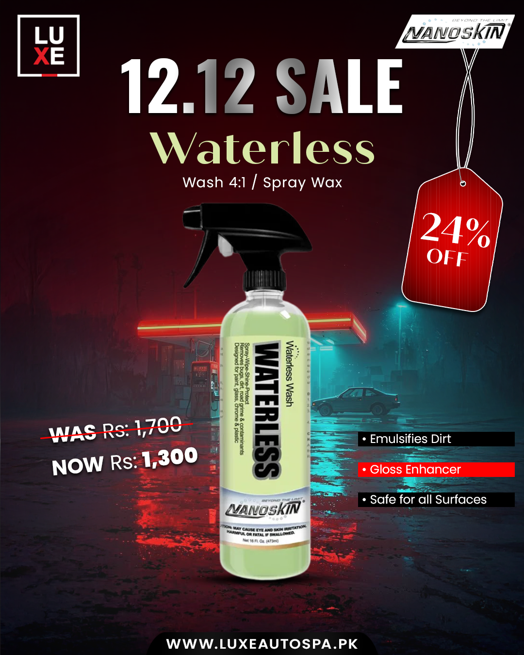 Nanoskin Waterless Waterless Wash (16oz)