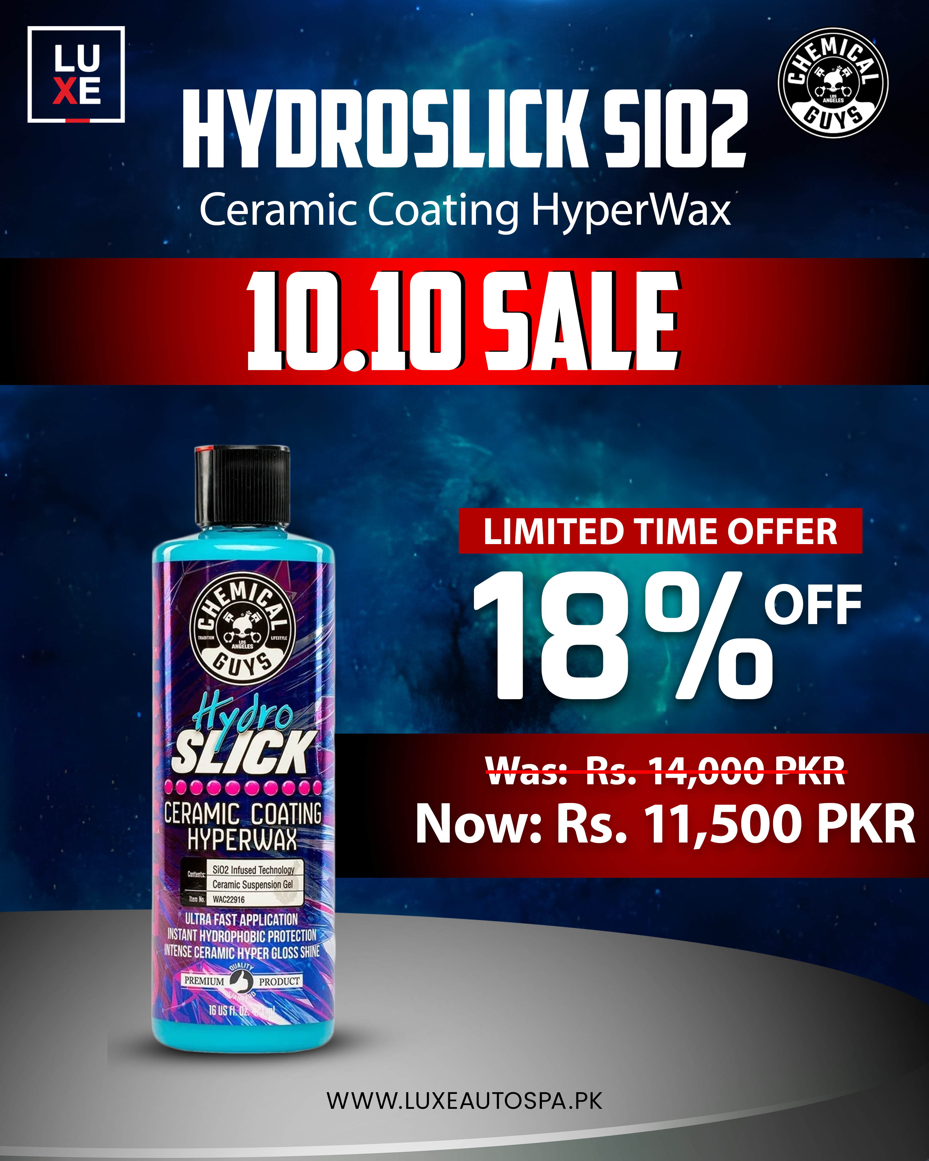 Chemical Guys HydroSlick SiO2 Ceramic Coating HyperWax