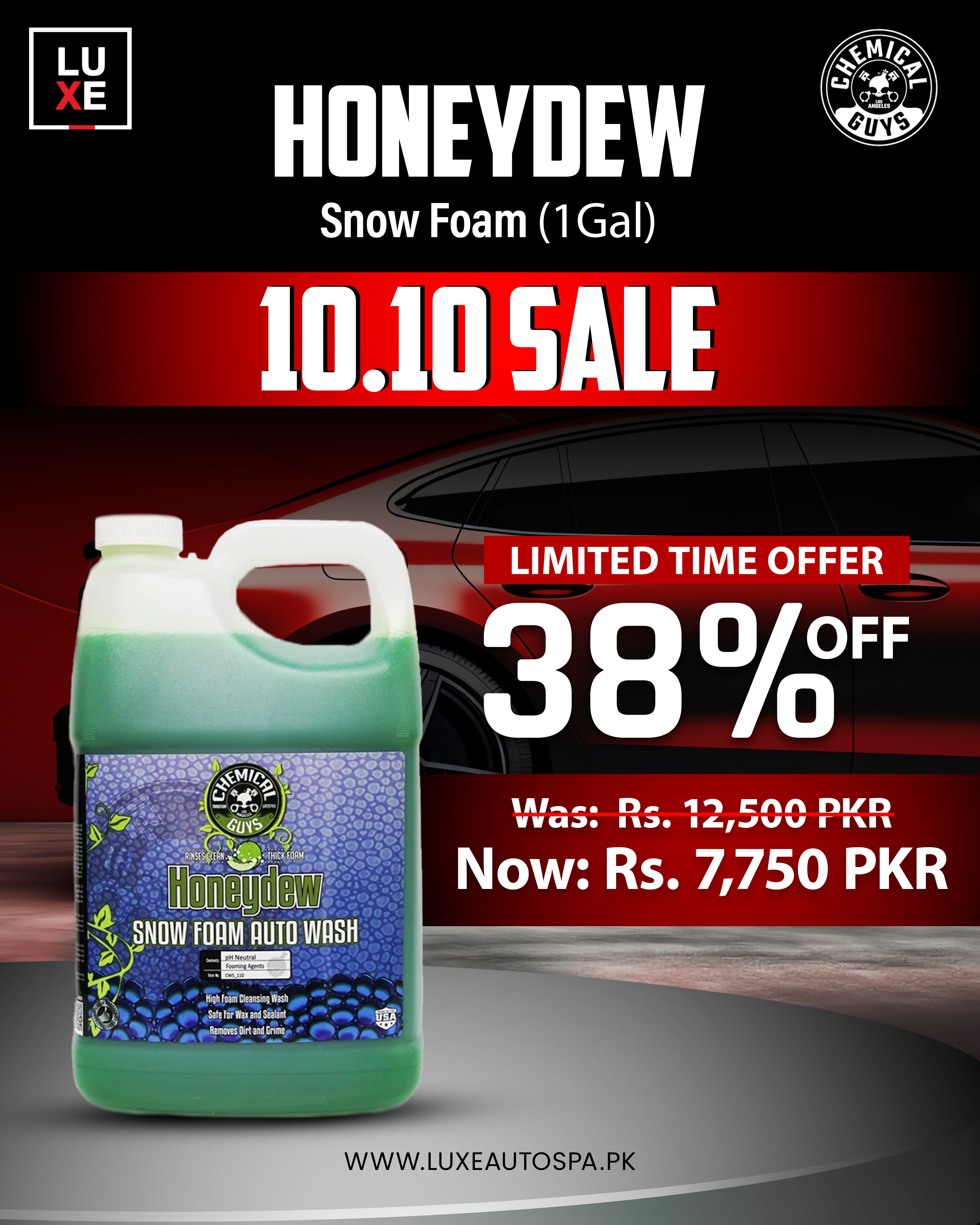 Chemical Guys Honey Dew Snow Foam Soap (1Gal)