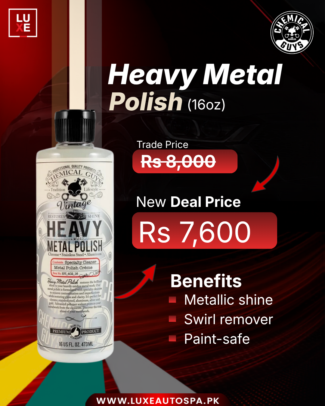 Chemical Guys Heavy Metal Polish (16oz)