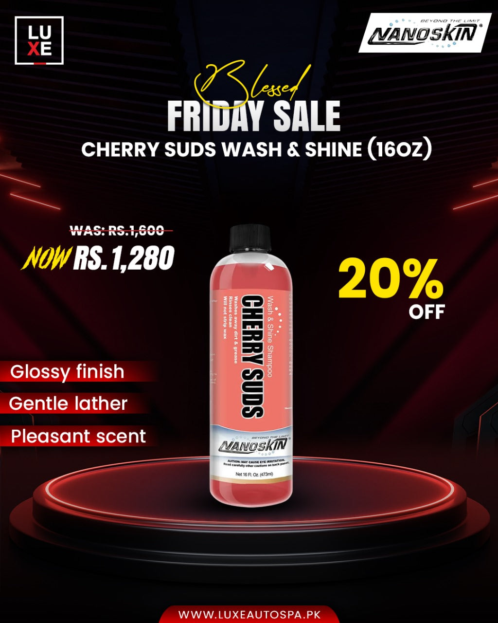 NS Cherry Suds Wash & Shine Shampoo 1:127 (16oz)