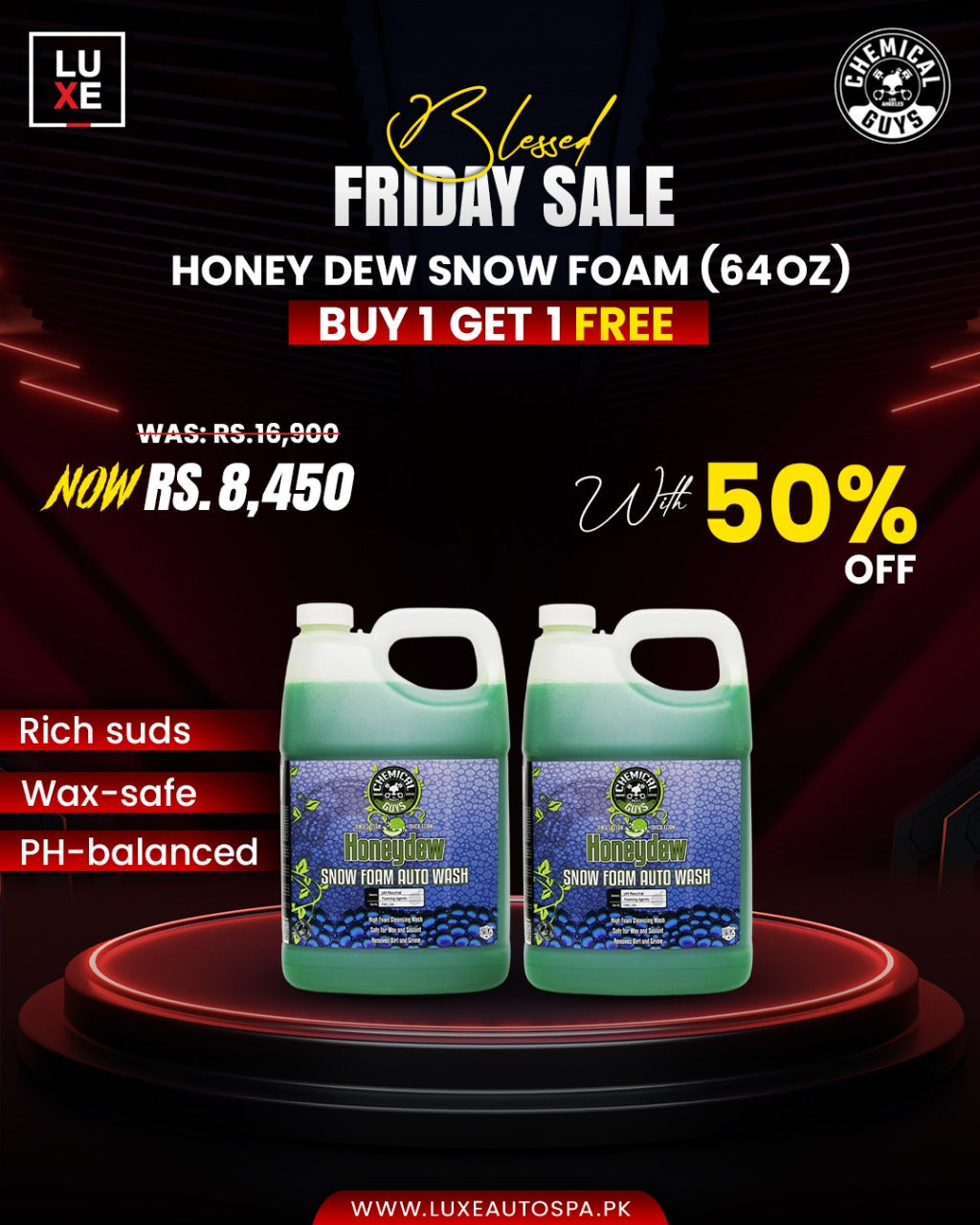 Chemical Guys Honey Dew Snow Foam (64 oz) BUY ONE GET ONE FREE