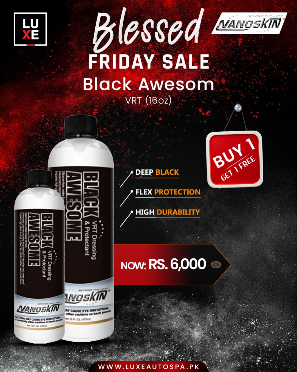 Nanoskin Black Awesom VRT Dressing & Protectant (16oz) upto 1:4 BUY ONE GET ONE FREE