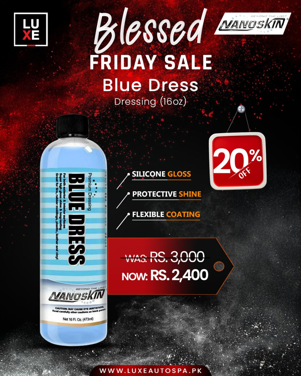 Nanoskin Blue Dress Premium Dressing Silicone (16oz) upto 1:5