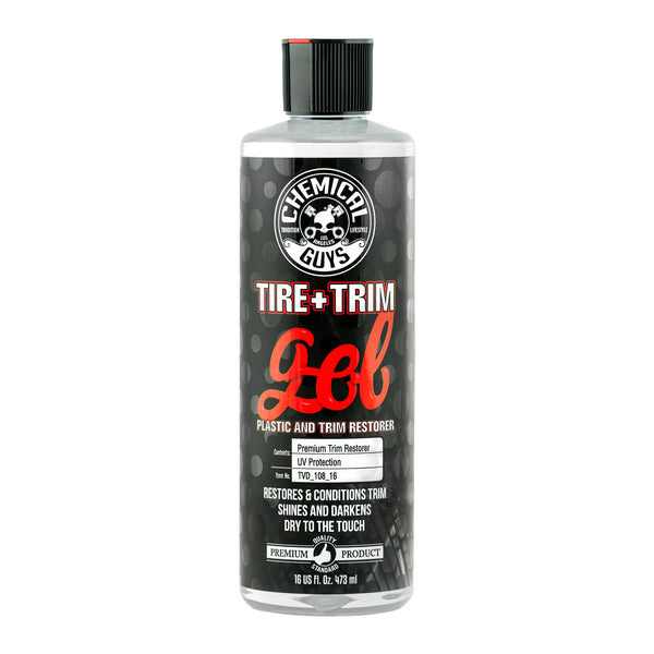 TIRE+TRIM GEL PLASTIC AND RUBBER  HIGH-GLOSS RESTORER AND  PROTECTANT