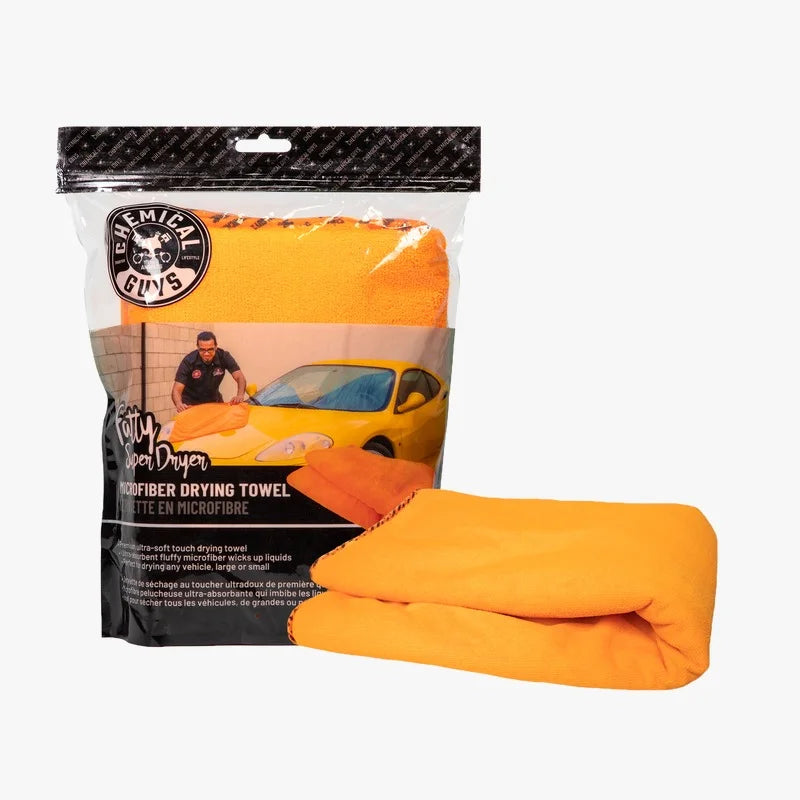 Chemical Guys Fatty Super Dryer MF Towel Orange (25×34″) (1 Piece)