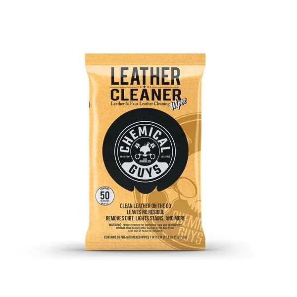 Chemical Guys Leather Cleaner Wipes (50 Wipes)