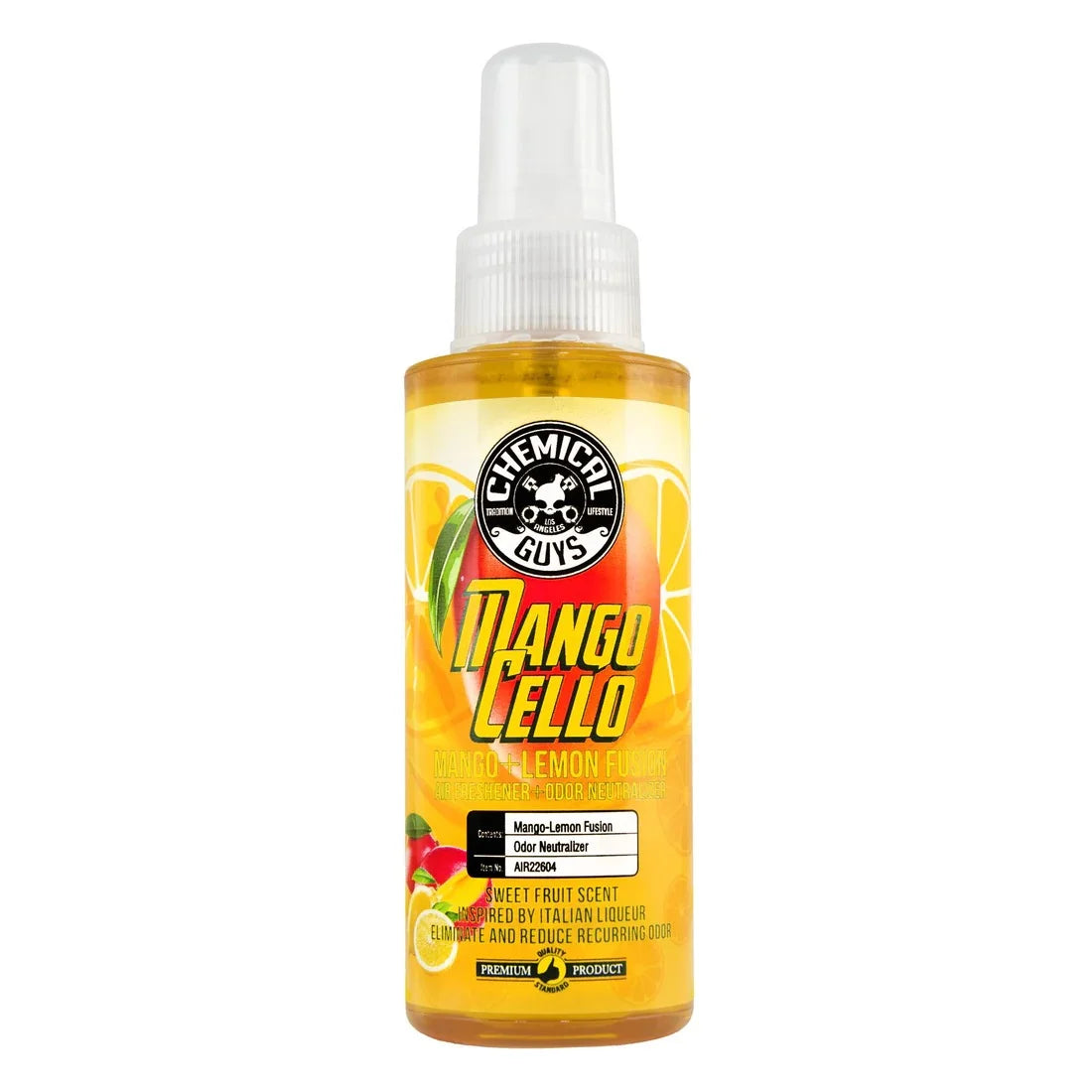 Chemical Guys Mangocello Mango Lemon Fusion Air Freshener & Odor Neutralizer (4 oz)