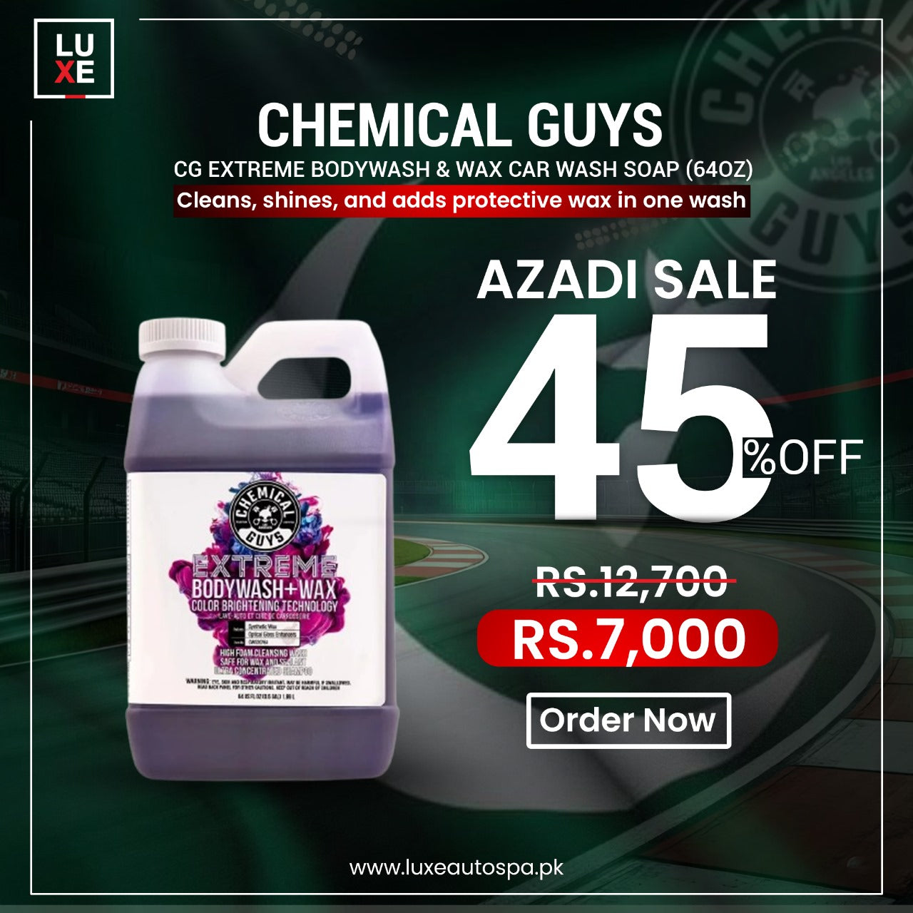 Chemical Guys Extreme Bodywash & Wax Car Soap With Color Brightening Technology (64oz)