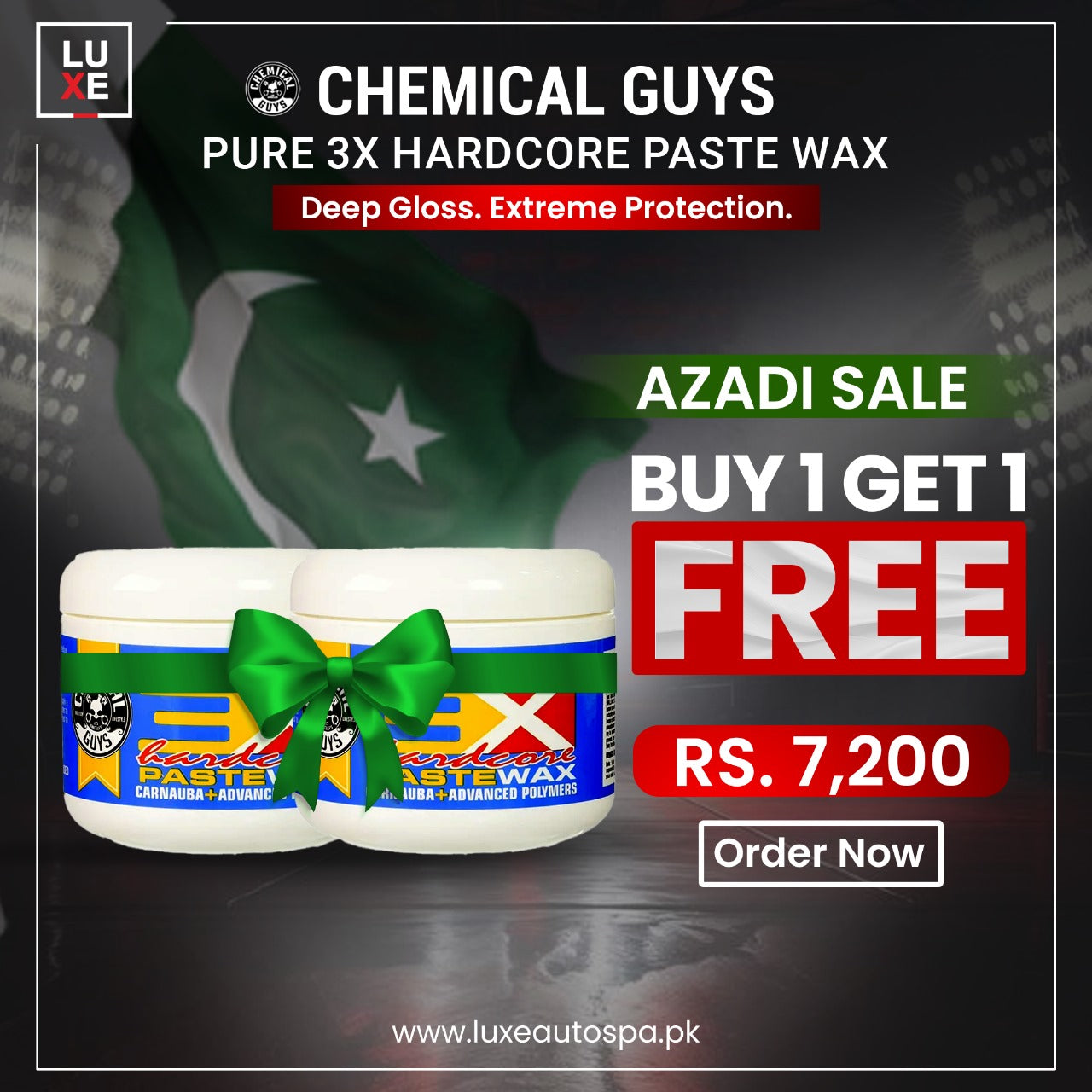 Pure 3X Hardcore Carnauba Paste Wax - LIMITED TIME OFFER: BUY 1 GET 1 FREE!