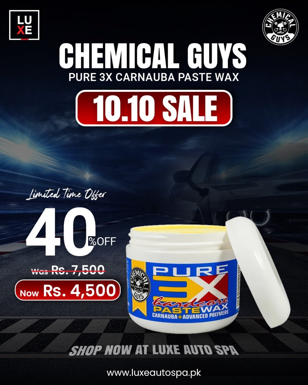 Pure 3X Hardcore Carnauba Paste Wax