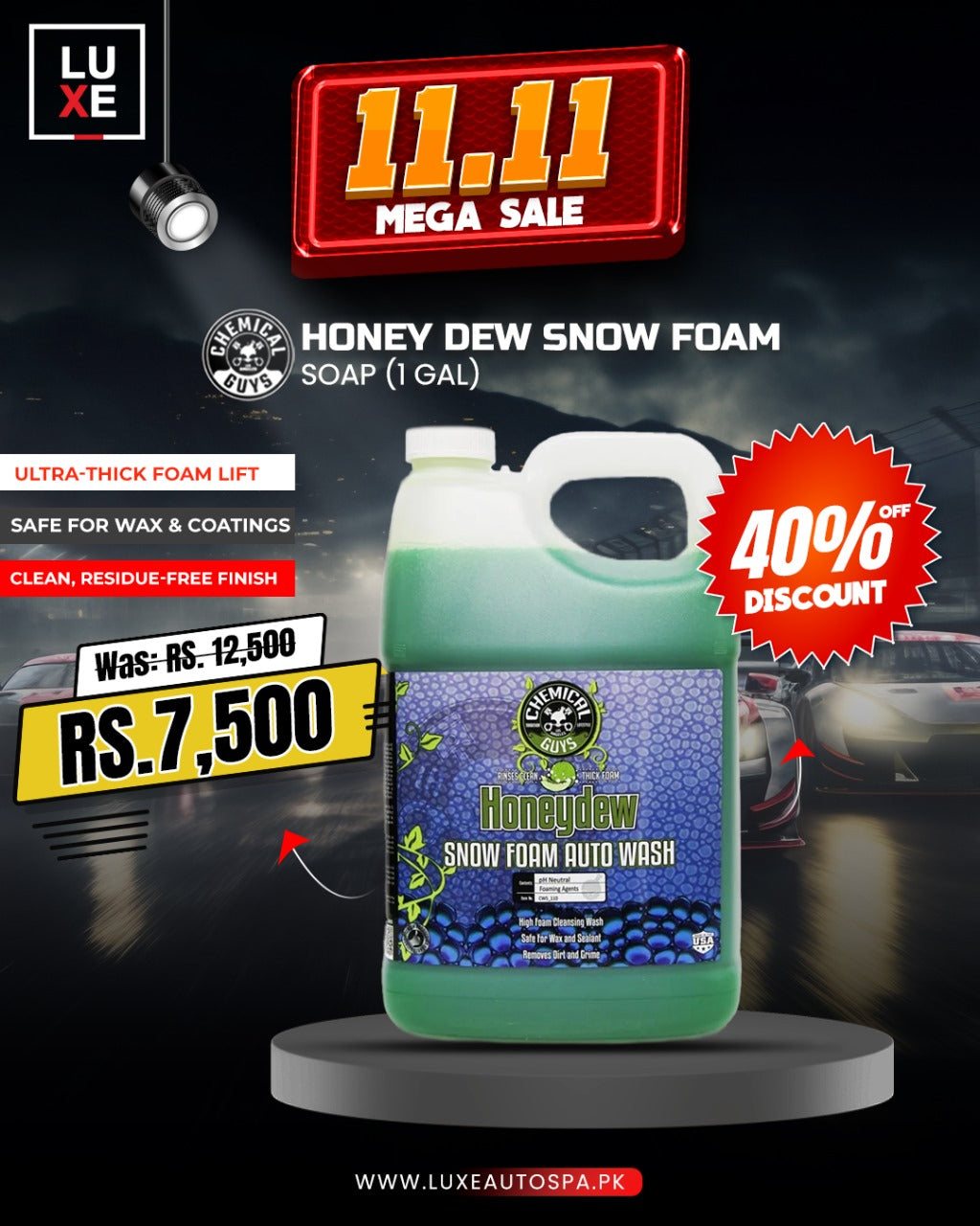 Chemical Guys Honey Dew Snow Foam Soap (1Gal)