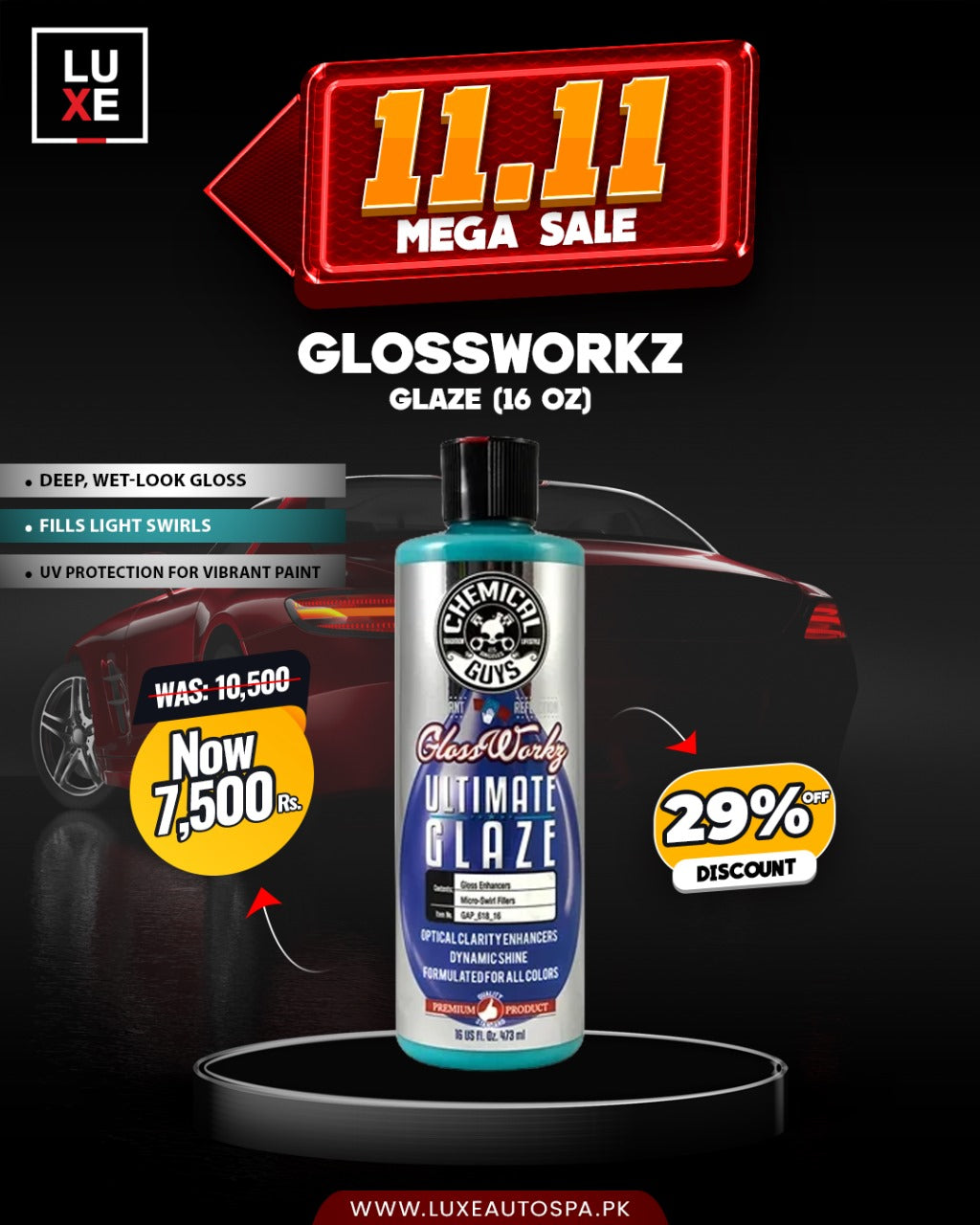 Chemical Guys Glossworkz Glaze (16 oz)