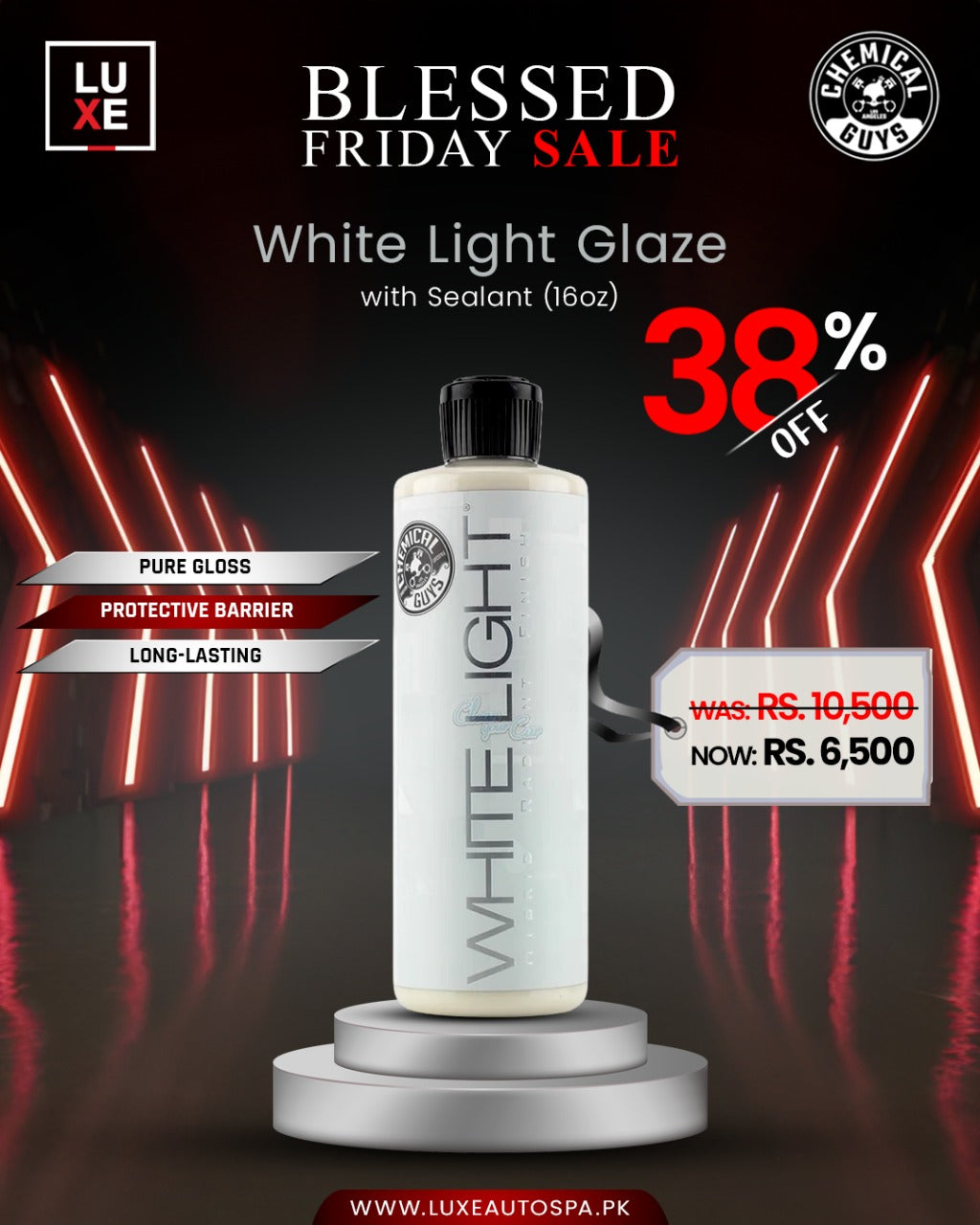 Chemical Guys White Light Glaze with Sealant (16 oz)