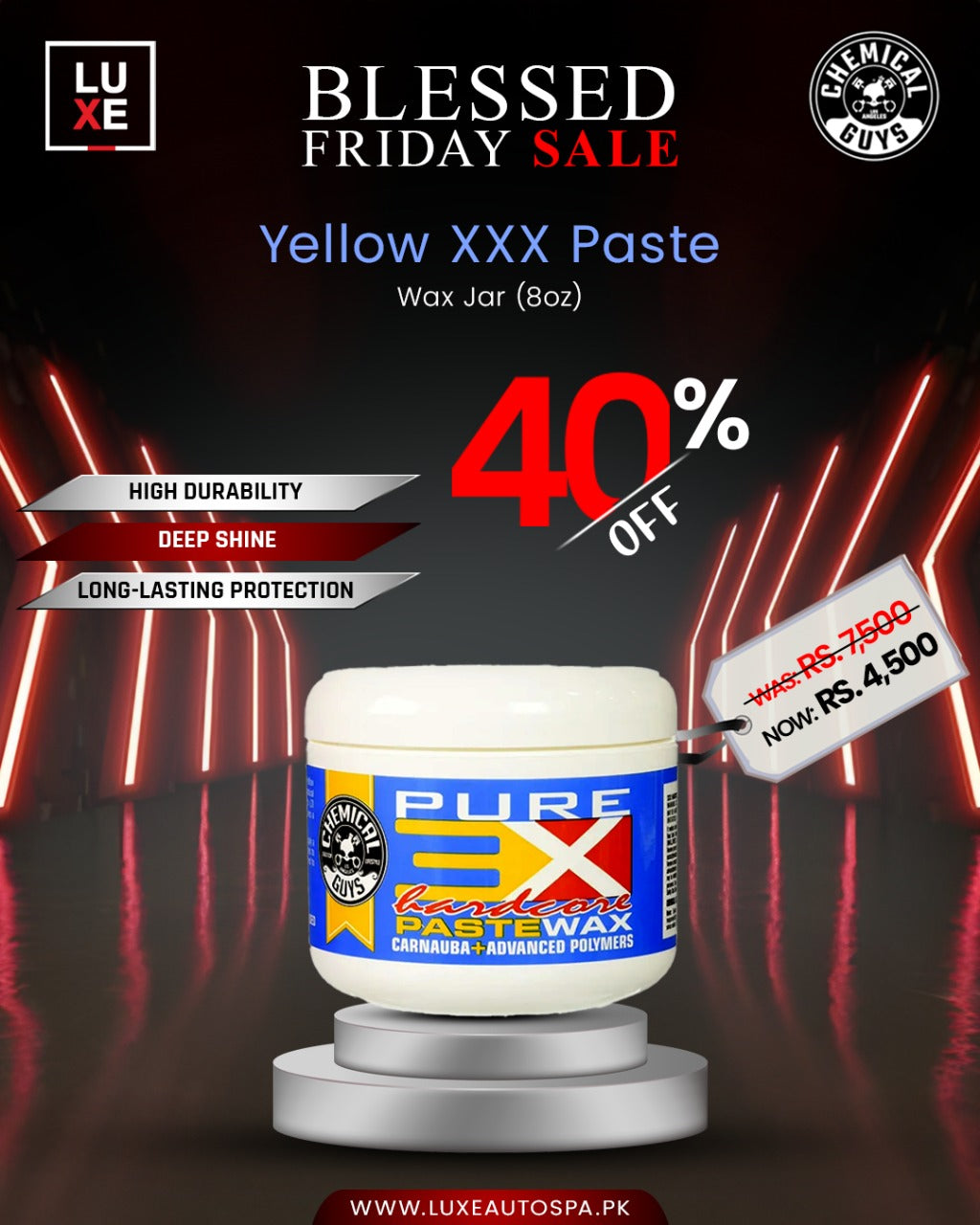 Pure 3X Hardcore Carnauba Paste Wax