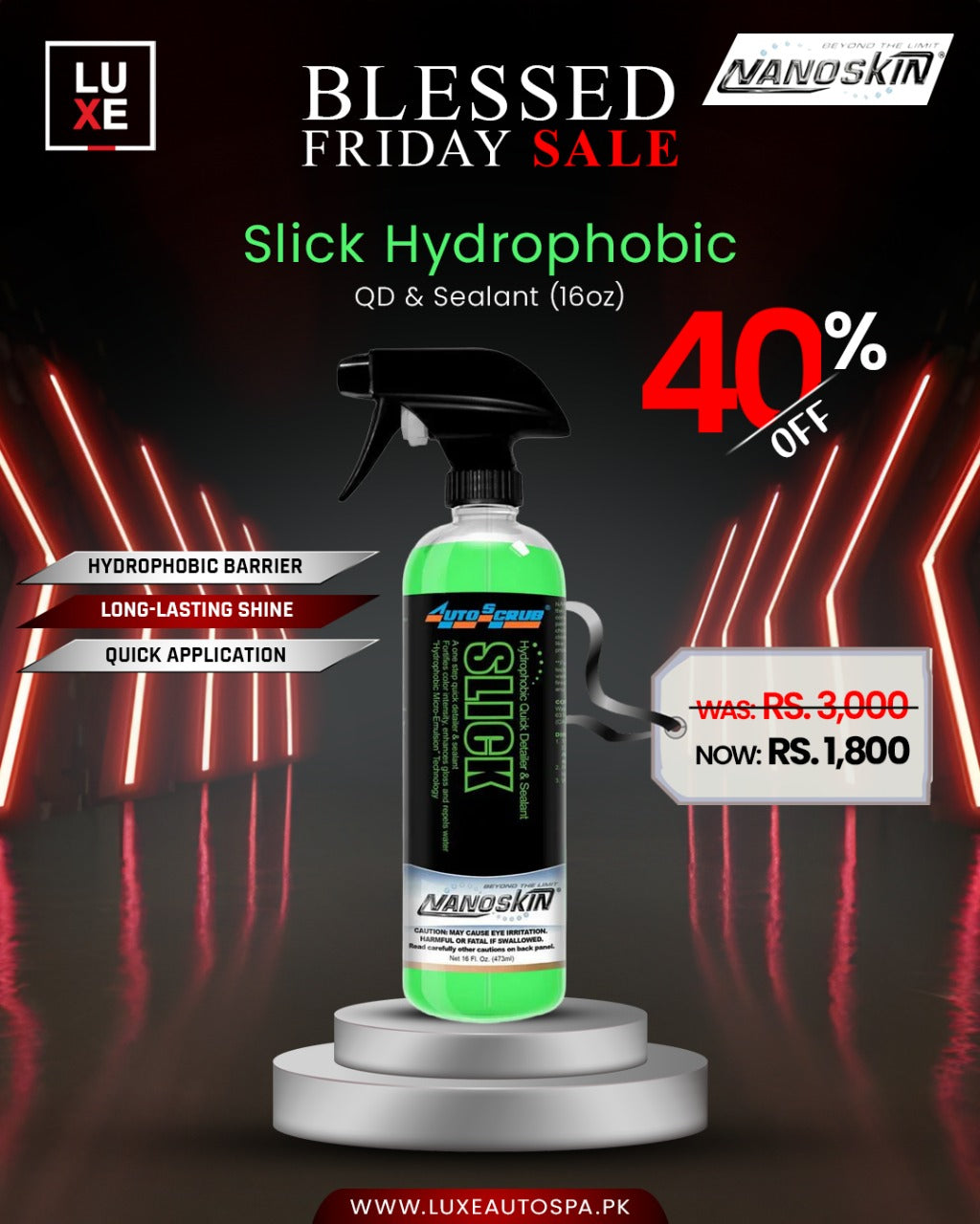Nanoskin Slick Hydrophobic 16Oz