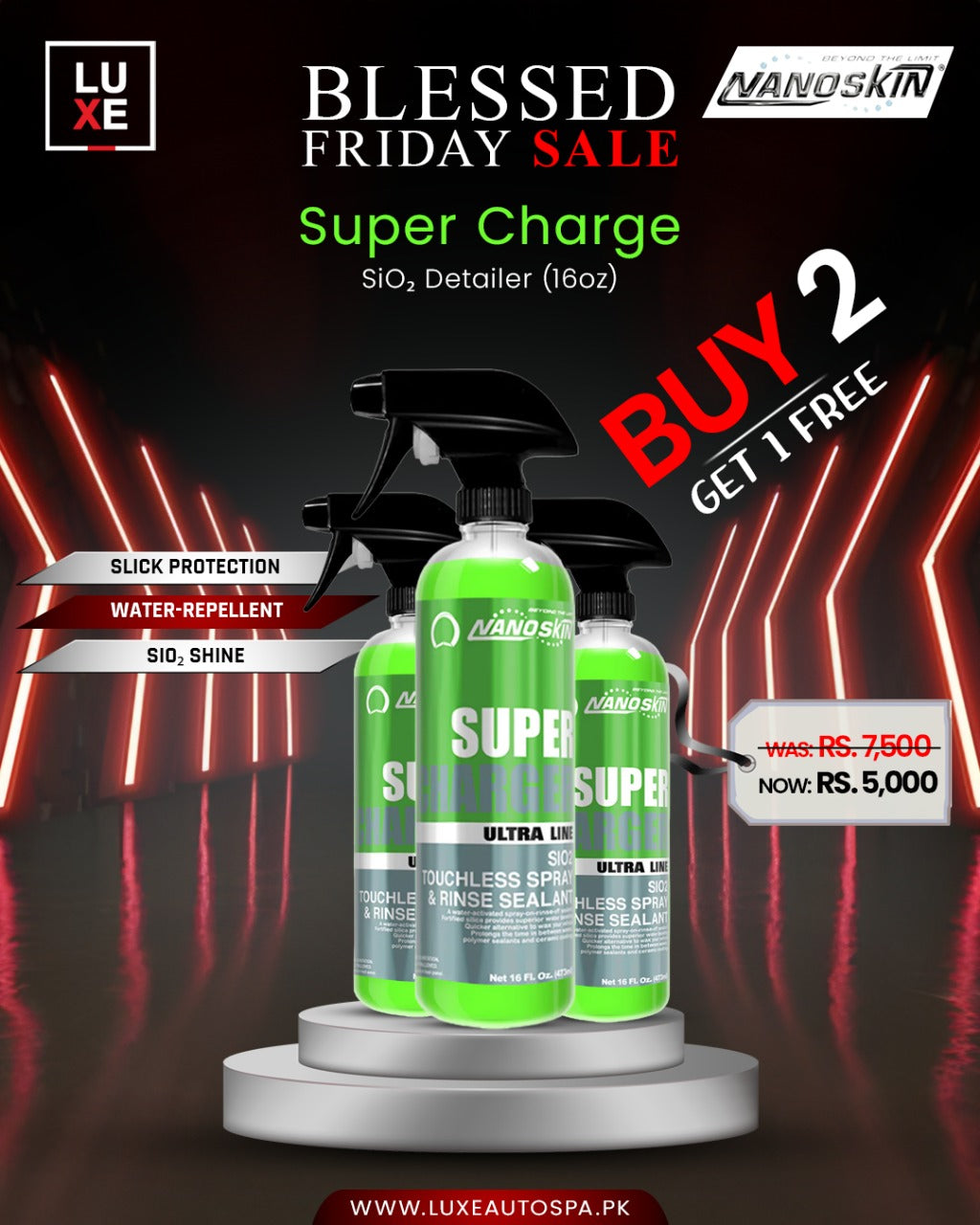Nano skin  Super Charger 16Oz (BUY 2 GET 1 FREE)