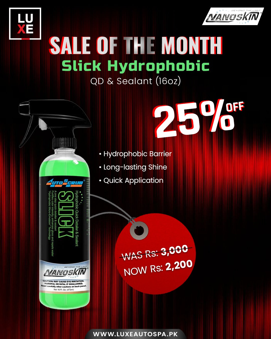 Nanoskin Slick Hydrophobic 16Oz