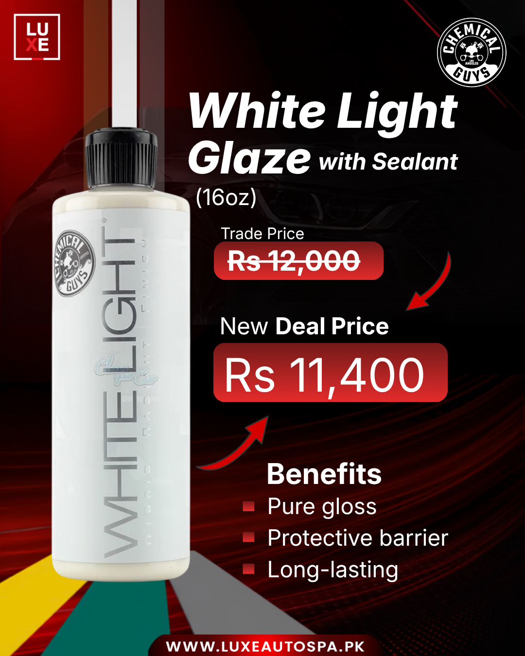 Chemical Guys White Light Glaze with Sealant (16 oz)