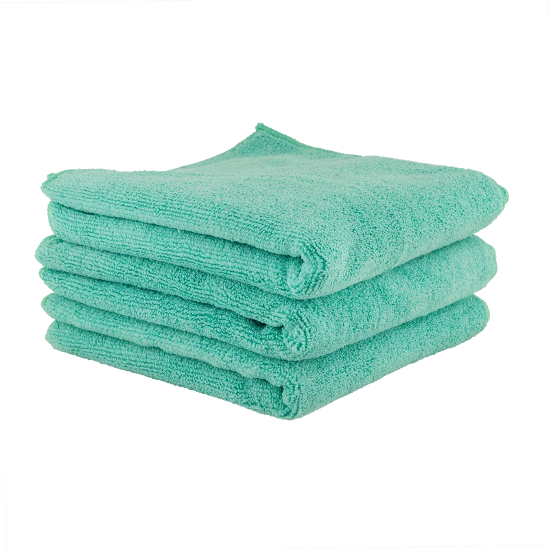 Chemical Guys Workhorse Green Professional Grade M.F Towel (16” x 24″ – Pack of 3)