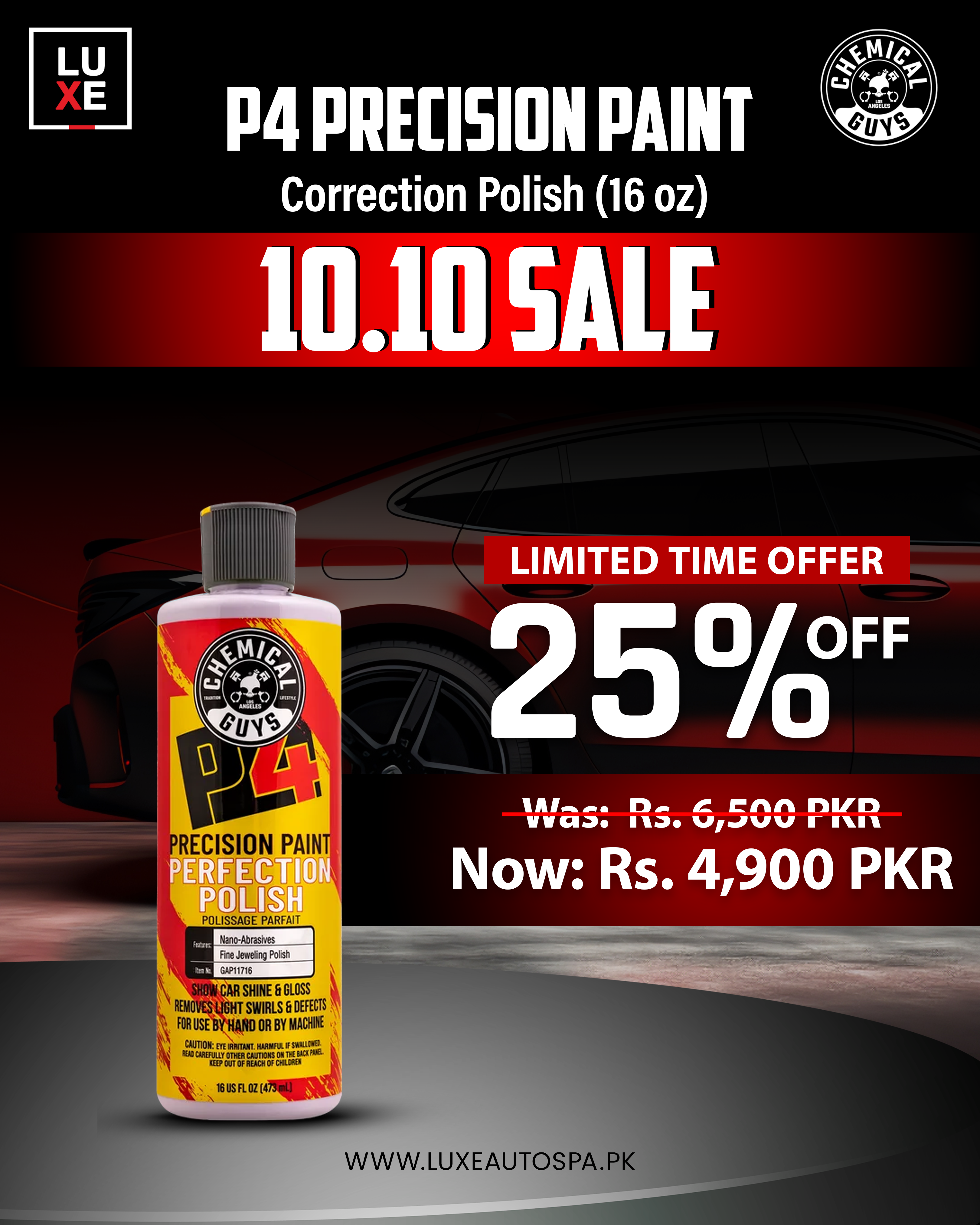 Chemical Guys P4 Precision Paint Correction Polish (16 oz)