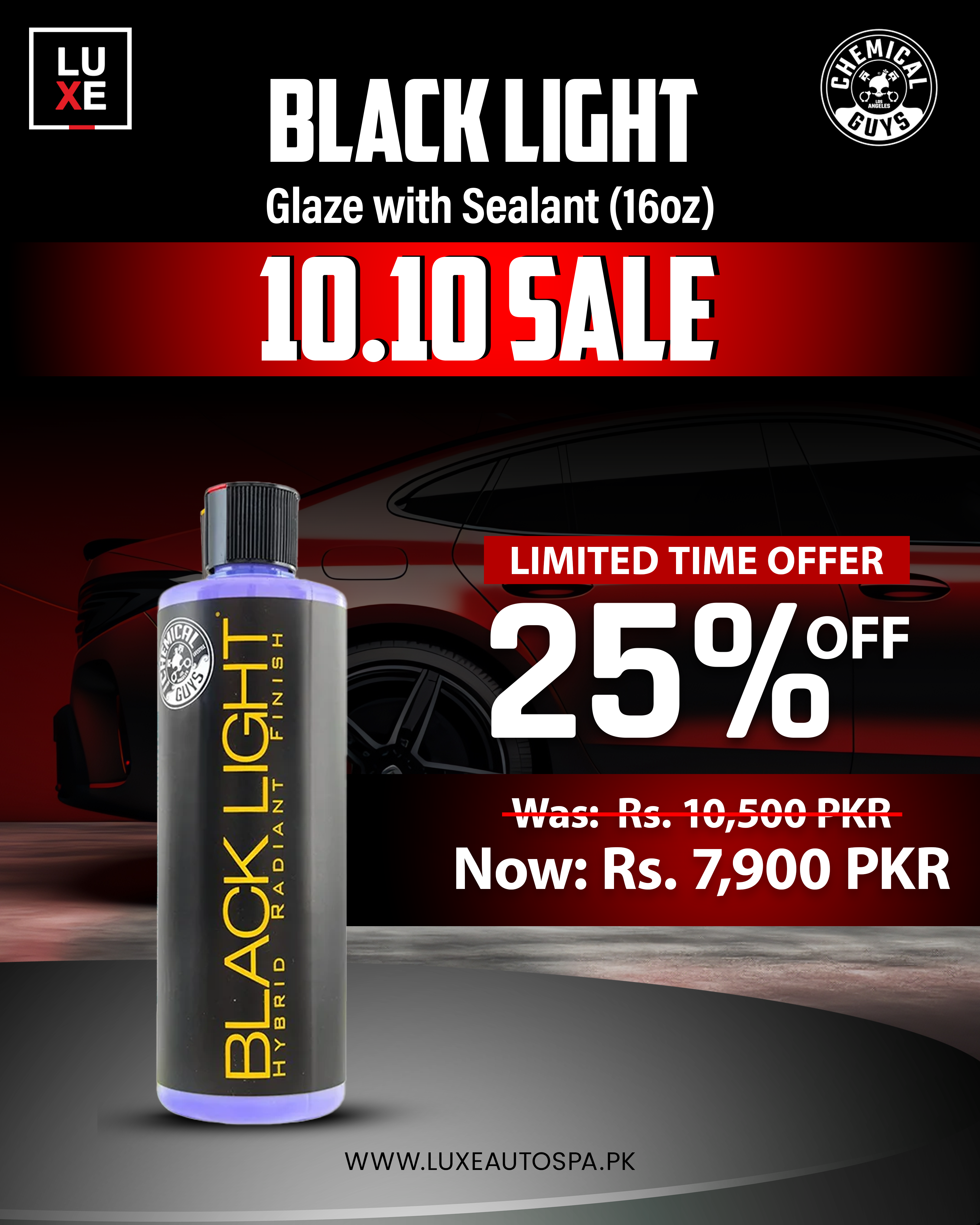 Chemical Guys Black Light Glaze with Sealant (16 oz)