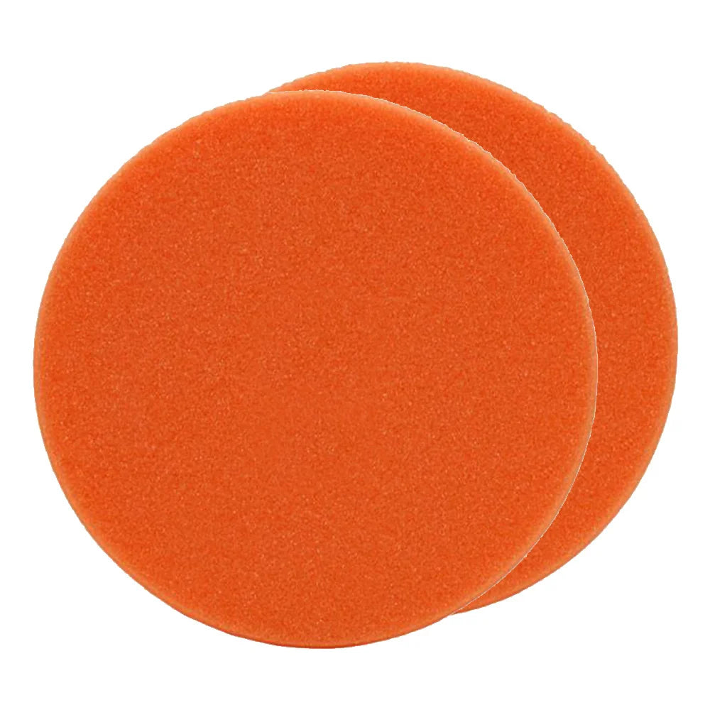 Buff and Shine Uro-Cell Orange Compound Foam Pad White Loop Dia (3″) (Pack of 2)